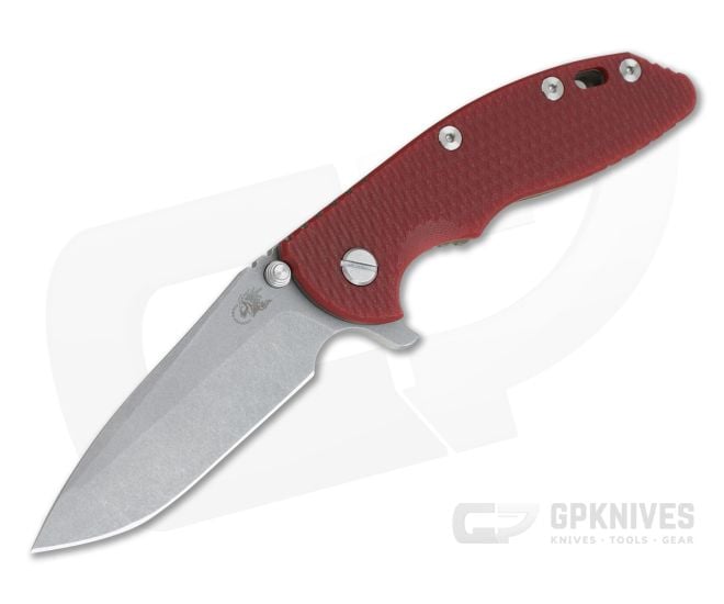 Hinderer XM-18 3.5" Working Finish S45VN Spanto Red G10 Battle Bronze Tri-Way Flipper 1001 - HK-1001