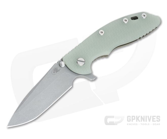 Hinderer XM-18 3.5" Working Finish S45VN Spanto Jade G10 Battle Bronze Tri-Way Flipper 1002 - HK-1002