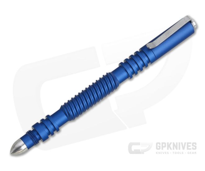 Hinderer Knives Investigator Pen Spiral Aluminum Matte Blue - HK-1006