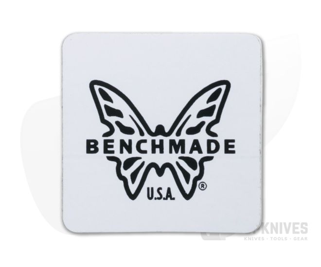 Benchmade White and Black Butterfly Logo 1x1 Sticker 100933F - BM-100933F