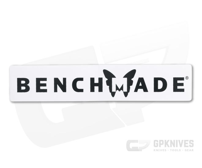 Benchmade White and Black Wordmark Sticker 100937F - BM-100937F