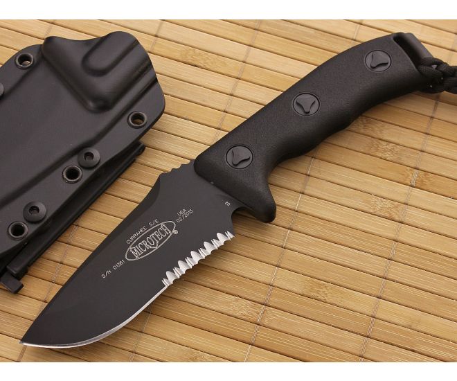 Microtech Currahee Black Serrated - MT-102-2BL