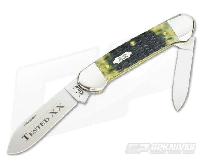 Case Canoe Olive Green Jigged Bone - CA-10264