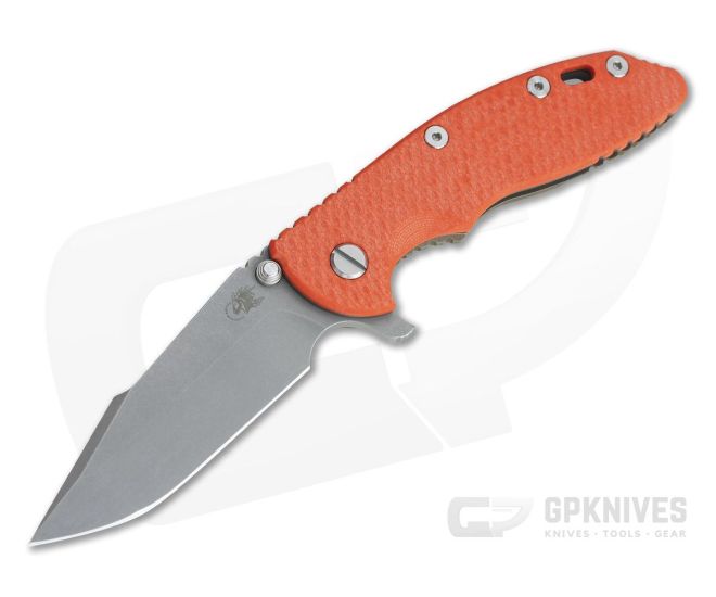 Hinderer XM-18 3.5" Working Finish 20CV Harpoon Spanto Orange G10 Battle Bronze Tri-Way Flipper 1029 - HK-1029
