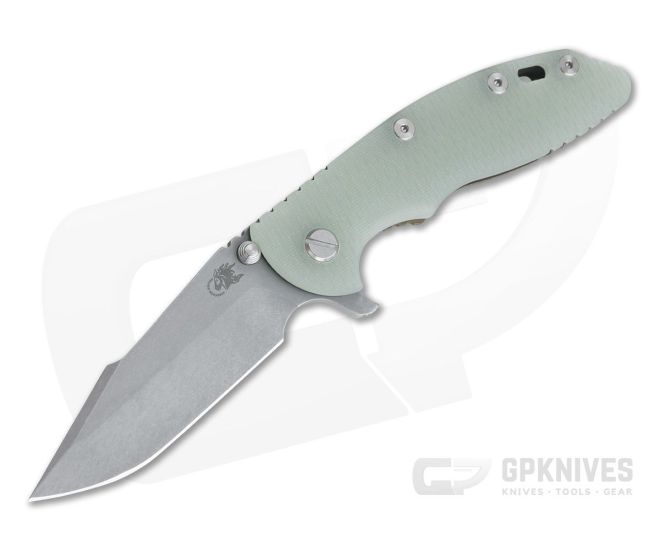 Hinderer XM-18 3.5" Working Finish 20CV Harpoon Spanto Jade G10 Battle Bronze Tri-Way Flipper 1030 - HK-1030