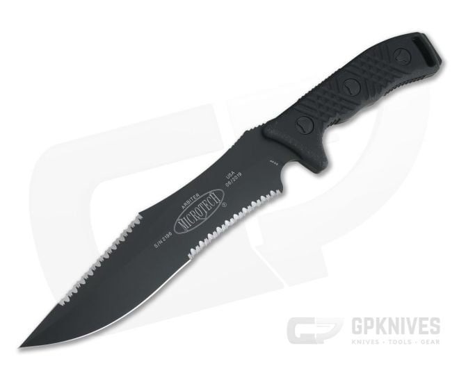 Microtech Arbiter G10 Black Serrated CTS-204P Fixed Blade 104-3 - MT-104-3-204P