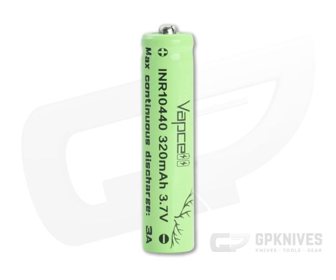 Vapcell 10440 Button Top Rechargeable 320mAh 3.7V High-Drain 3A Unprotected Lithium Ion (Li-ion) Battery - VC-10440B