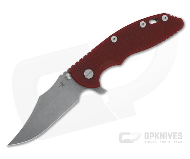Hinderer XM-18 3.5" Bowie Working Finish 20CV Red G10 Tri-Way Flipper 1079 - HK-1079
