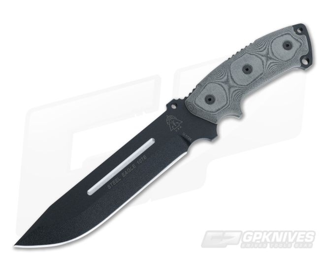 TOPS Steel Eagle 107E Black Linen Micarta - TP-107E