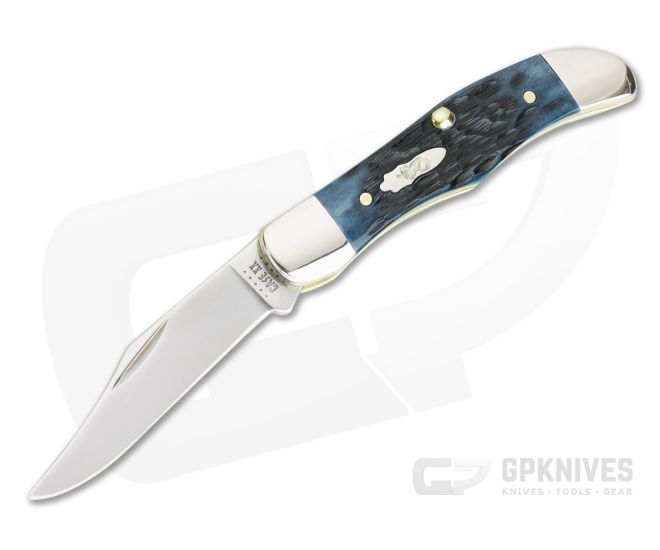 Case Pocket Hunter Blue Denim Peach Seed Jig Bone 10881 - CA-10881