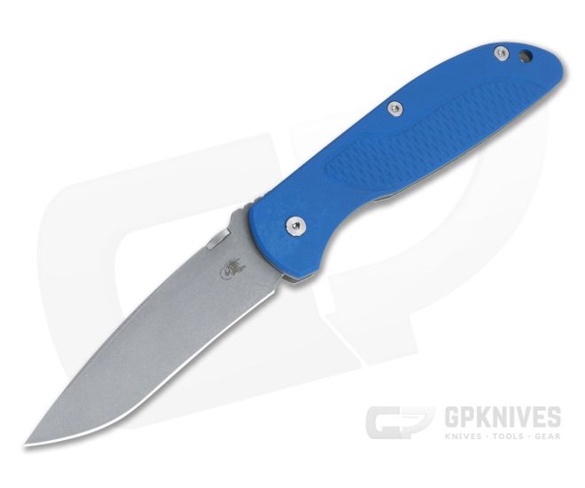 Hinderer Firetac Recurve Working Finish 20CV Blue G10 Tri-Way Titanium Frame Lock Folder 1099 - HK-1099