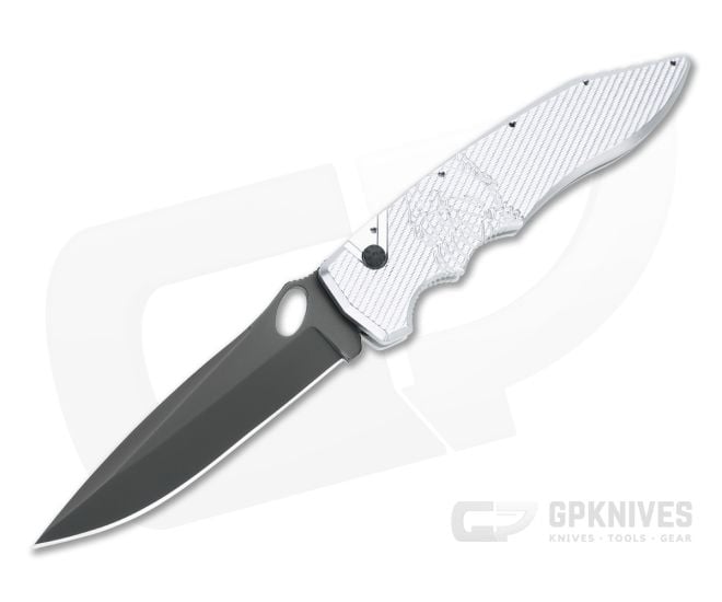 Piranha P10 Predator Tactical PVD S30V Silver Button Lock Automatic - PRN-10ST