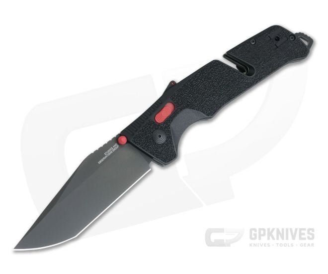 SOG Trident AT Black & Red Tanto PVD D2 Black GRN AT-XR Lock Assisted Folder 11-12-04-57 - SOG-11-12-04-57