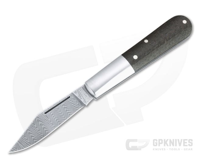 Boker Solingen Barlow M4 Sherman Damascus Burlap Micarta Slip Joint 110038DAM - BO-110038DAM