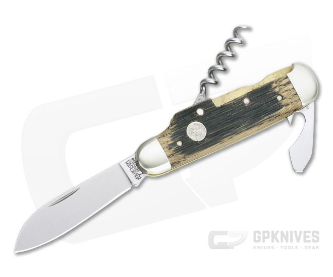 Boker Solingen Wine Knife Single Blade Barrel Wood Slip Joint Folder 110185 - BO-110185