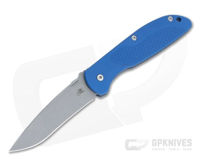 Hinderer Firetac Recurve 20CV Blue G10 Tri-Way Battle Blue Titanium Frame Lock Folder 1103 - HK-1103