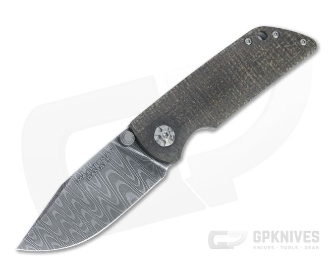 Boker Solingen M4 Sherman Tank Damascus Jute Micarta Frame Lock Folder 110662DAM - BO-110662DAM