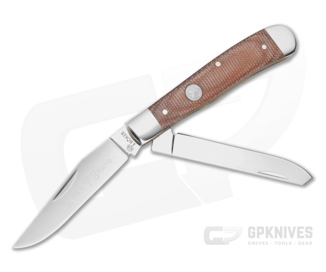Boker Treebrand Trapper Brown Canvas Micarta - BO-110889