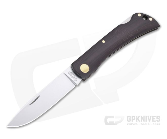 Boker Solingen Rangebuster Sodbuster Maroon Linen Micarta N690 Back Lock Folder 110914 - BO-110914