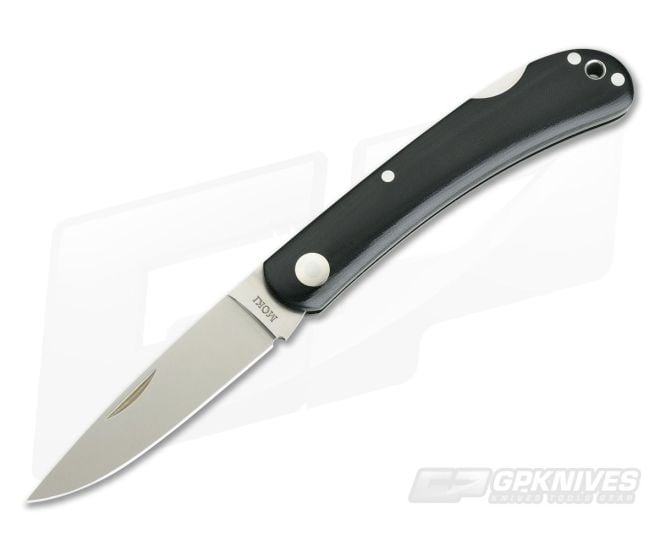 Moki Blakiston's Fish Owl Black Linen Micarta Lock Back Folder 110M - MK-110M