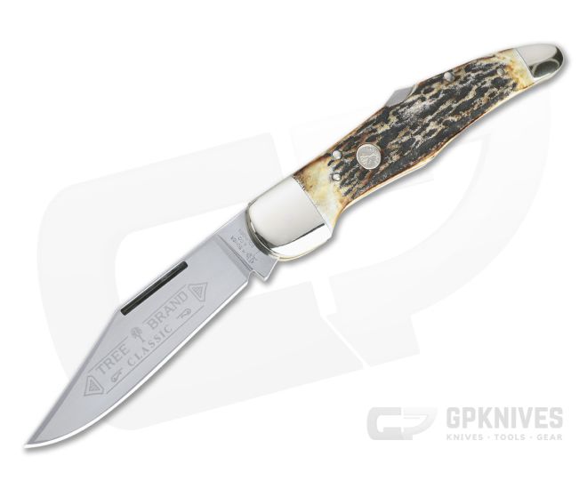 Boker Solingen Folding Hunter Stag Back Lock Knife 111011HH - BO-111011HH