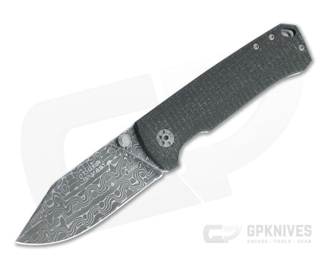 Boker Solingen Tiger Tank Damascus Jute Micarta Frame Lock Folder 111103DAM - BO-111103DAM