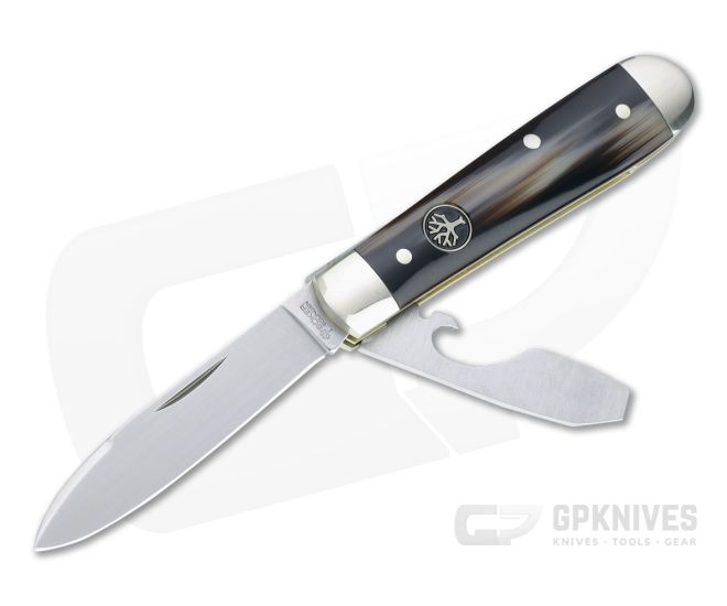 Boker Solingen Swell-End Jack Satin N690 Synthetic Horn Cap Lifter Slip Joint 111916 - BO-111916