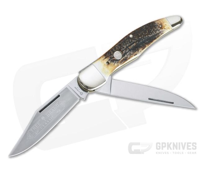 Boker Solingen Folding Hunter Stag Slip Joint Folder 112020HH - BO-112020HH