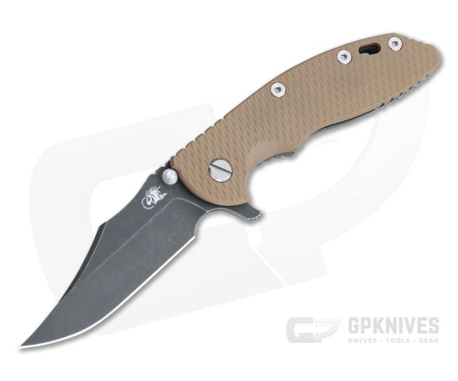 Hinderer XM-18 3.5" Bowie Battle Black 20CV Coyote G10 Tri-Way Flipper 1122 - HK-1122