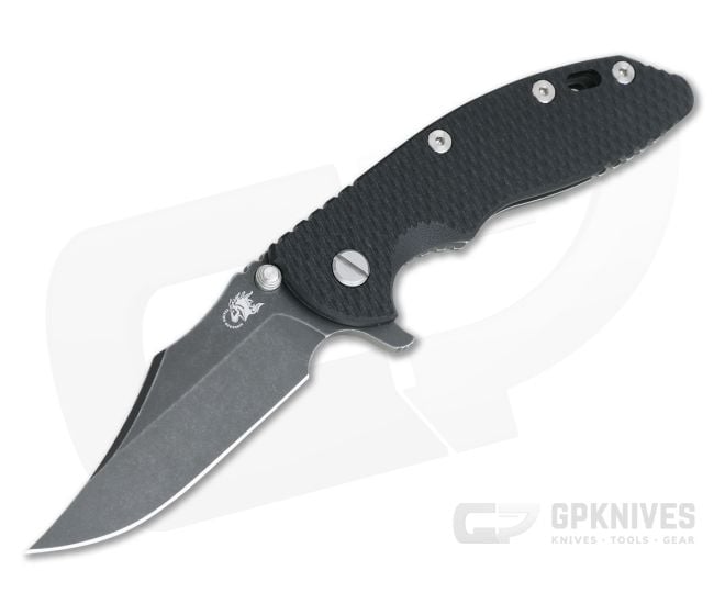 Hinderer XM-18 3.5" Bowie Battle Black 20CV Black G10 Tri-Way Flipper 1123 - HK-1123