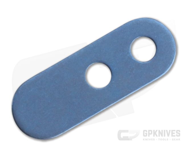 Hinderer Knives Pocket Clip Filler Tab 2 Holes Stonewashed Blue Titanium - HK-1124