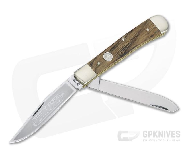 Boker Solingen Trapper Solid Oak Wood Traditional Slip Joint Folder 112525OT - BO-112525OT