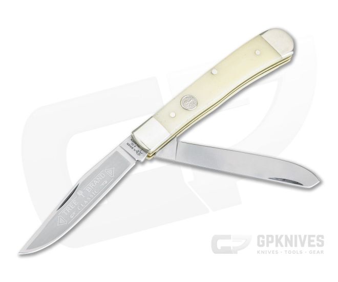 Boker Solingen Trapper Smooth White Bone Slip Joint Folder 112525SWB - BO-112525SWB