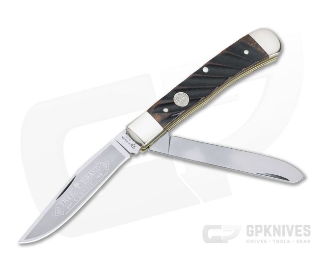 Boker Solingen Trapper Classic Washboard Bone Traditional Slip Joint 112525WBB - BO-112525WBB
