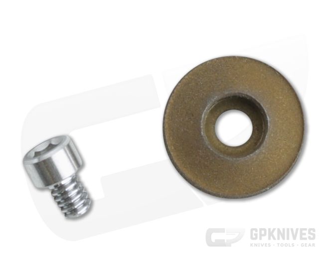 Hinderer Knives Firetac Thumb Disk Battle Bronze Titanium - HK-1129