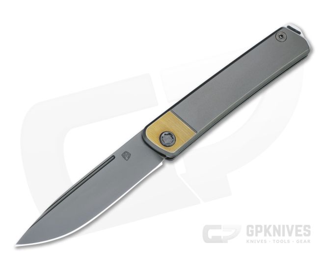 Medford Gentleman Jack PVD S35VN Bronze Brushed Bolster Black Titanium Slip Joint MKT112 - MKT-MKT112