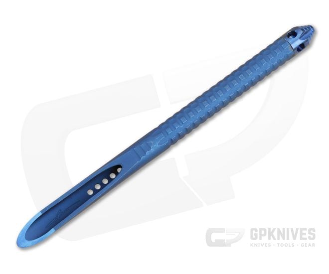 Microtech TAC-P Mini Antique Blue Titanium Marfione Select Signature Series Kubaton (6.05" Overall) 112M-MS1 - MT-112M-MS1