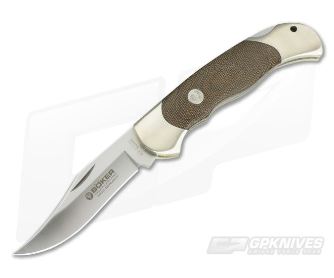 Boker Optima Green Canvas Micarta Lock Blade 113005 - BO-113005