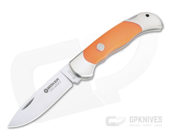 Boker Solingen Optima Night Hunter Orange Glow Back Lock Folder 113027 - BO-113027