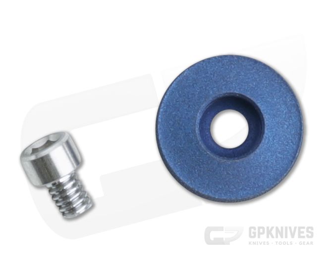 Hinderer Knives Firetac Thumb Disk Battle Blue Titanium - HK-1131