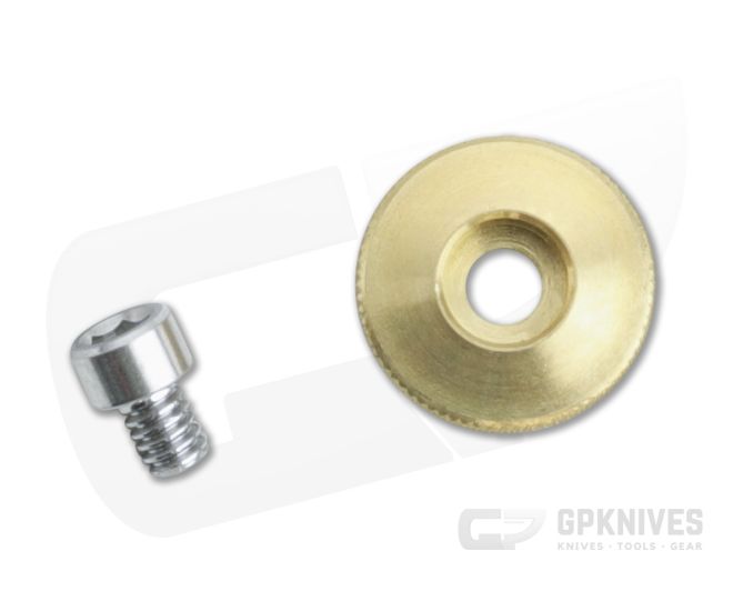 Hinderer Knives Firetac Thumb Disk Raw Brass - HK-1132