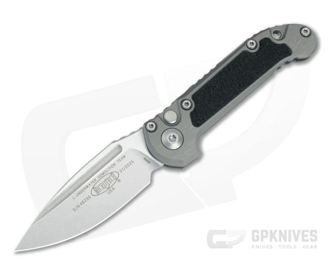 Microtech LUDT S/E Gen III Natural Clear Stonewash - MT-1135-10NC