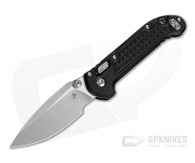 Microtech LUDT RAM-LOK S/E Drop Point Black Frag Aluminum M390MK Stonewash Folding Knife (3.43" Blade) 1135RL-10FR - MT-1135RL-10FR