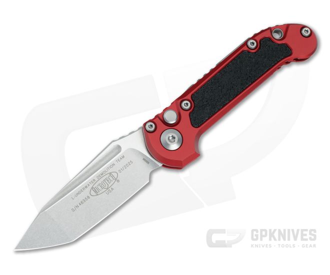 Microtech LUDT T/E Gen III Red Stonewash - MT-1136-10RD