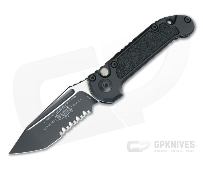 Microtech LUDT T/E Gen III Tactical Black Part Serrated - MT-1136-2T