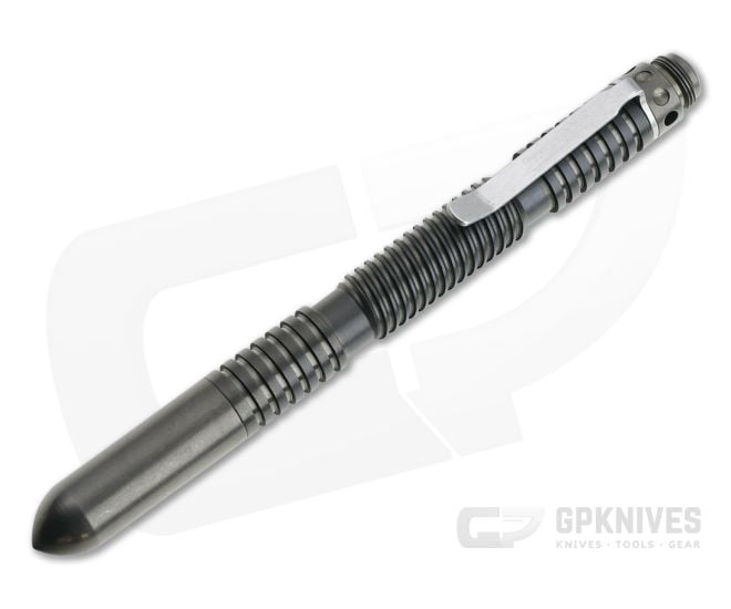 Hinderer Knives Extreme Duty Pen Spiral Stainless Steel Stonewashed Black DLC - HK-1136
