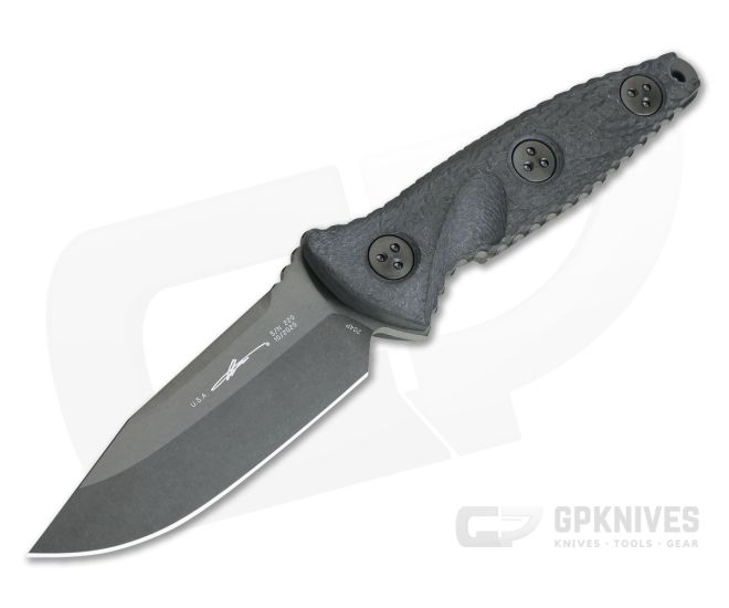 Microtech Socom Alpha Mini S/E Signature Carbon Fiber DLC 204P Fixed Blade 113M - MT-113M-1DLCTCFS-204P