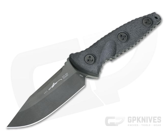 Microtech Socom Alpha Mini S/E Signature Carbon Fiber DLC M390 Fixed Blade 113M - MT-113M-1DLCTCFS-M390