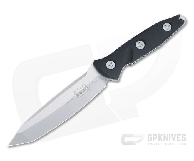 Microtech Socom Alpha Tanto Stonewashed M390 Standard Black G10 Fixed Blade 114-10 - MT-114-10-M390