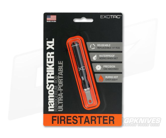 Exotac nanoSTRIKER XL Fire Starter Black 3100-BLK - EX-3100-BLK